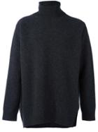 Ports 1961 'fully Fashioned' Turtleneck Sweater, Men's, Size: Medium, Grey, Virgin Wool
