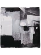 Natori Painted Print Scarf - Black