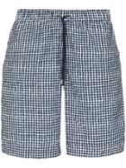 Sunspel Grid Print Swim Shorts - Blue