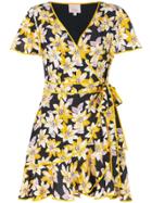 Cinq A Sept Floral V-neck Dress - Yellow