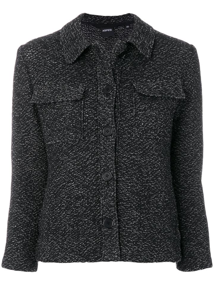 Aspesi Front Pocket Cardigan - Black