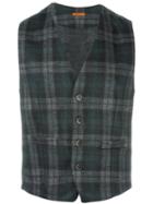 Barena Plaid Waistcoat, Men's, Size: 50, Grey, Virgin Wool