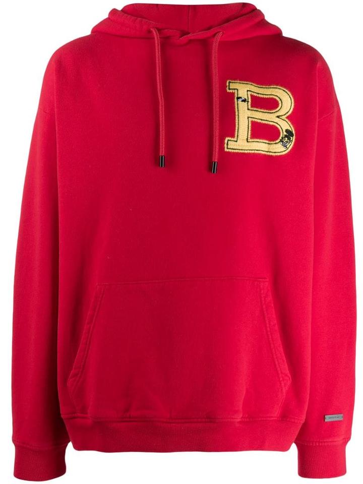Buscemi Logo Patch Hoodie - Red