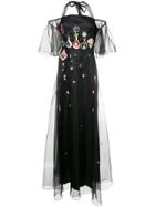 Temperley London Flared Embellished Gown - Black