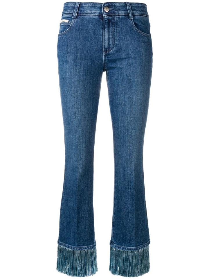 Stella Mccartney Fringed Jeans - Blue