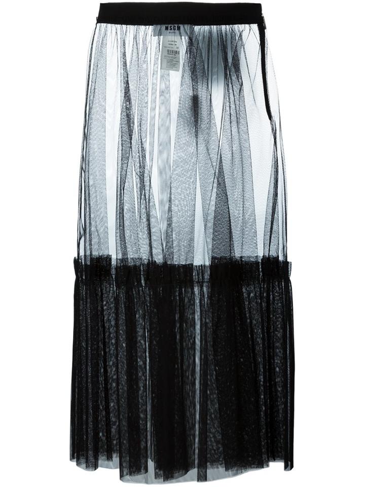 Msgm Draped See-through Skirt