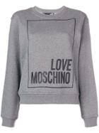 Love Moschino Loose Fit Logo Sweatshirt - Grey