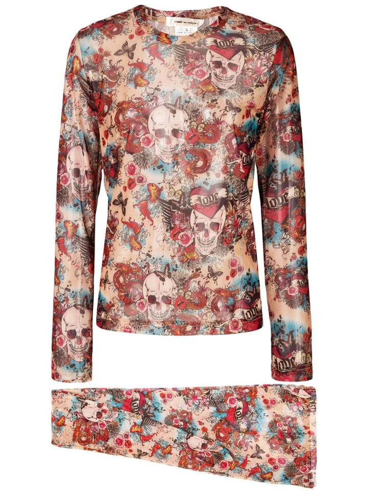 Comme Des Garçons Skull Two-piece Suit - Multicolour