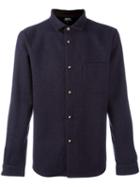 A.p.c. Classic Long Sleeve Shirt, Men's, Size: Medium, Blue, Viscose/wool/polyamide/polyester