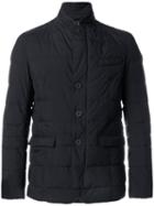 Herno - Button Up Padded Jacket - Men - Feather Down/polyamide/polyester/fluorofibra - 50, Black, Feather Down/polyamide/polyester/fluorofibra