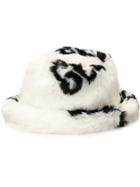 Gcds Faux-fur Trim Hat - White