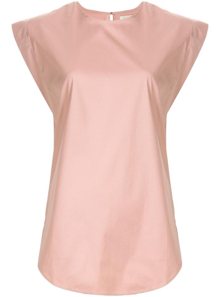 Lee Mathews Drawstring Shoulder Blouse - Pink