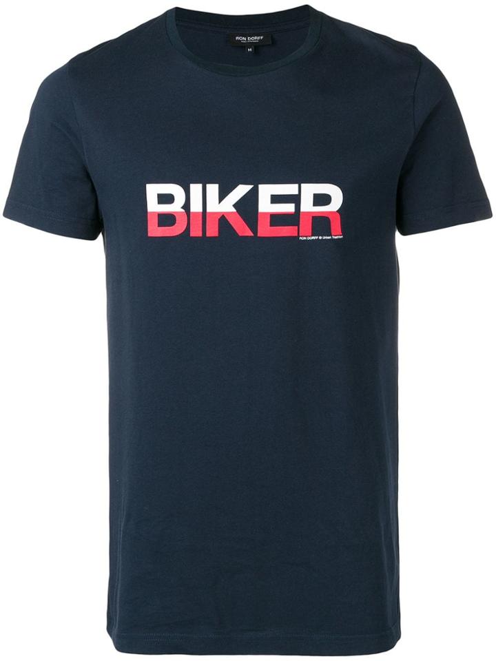 Ron Dorff Biker Printed T-shirt - Blue