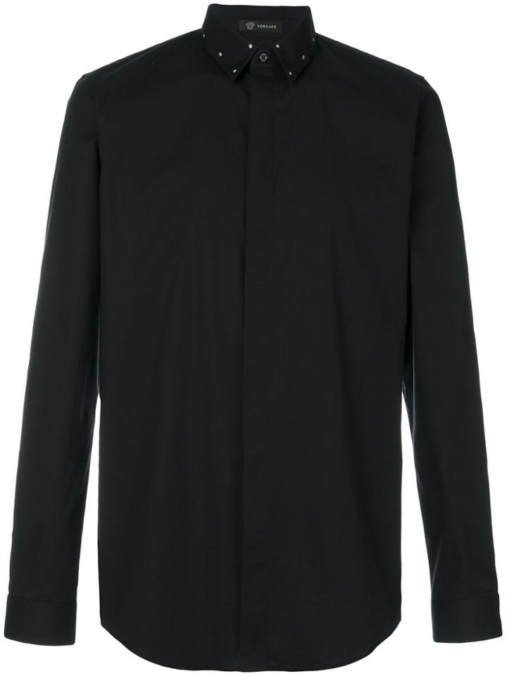 Versace Studded Collar Shirt - Black