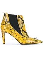 Zadig & Voltaire Snakeskin Effect Boots - Yellow & Orange
