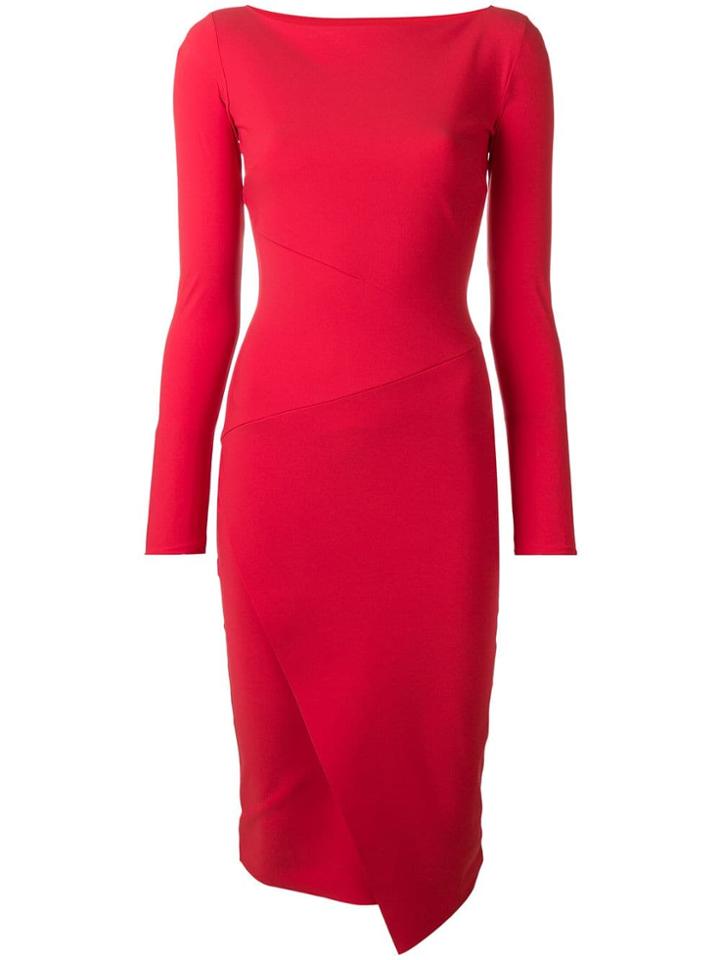 Le Petite Robe Di Chiara Boni Longsleeved Fitted Dress - Red