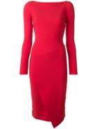 Le Petite Robe Di Chiara Boni Longsleeved Fitted Dress - Red