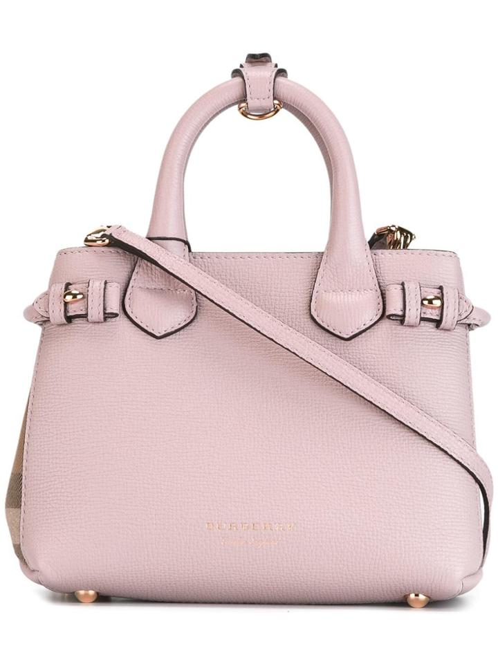 Burberry Mini 'banner' Tote - Pink & Purple