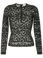 L'agence Pattern Fitted Blouse - Black