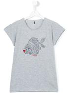 Armani Junior Fish Print T-shirt, Girl's, Size: 16 Yrs, Grey