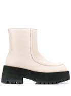 Marni Chunky Platform Ankle Boots - White
