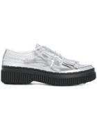Tod's Fringed Flatform Borgues - Metallic