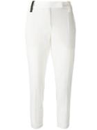 Brunello Cucinelli Contrast Trim Straight Trousers, Women's, Size: 38, White, Cotton/spandex/elastane/acetate/polyester