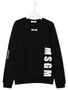 Msgm Kids Teen Repeat Logo Sweatshirt - Black