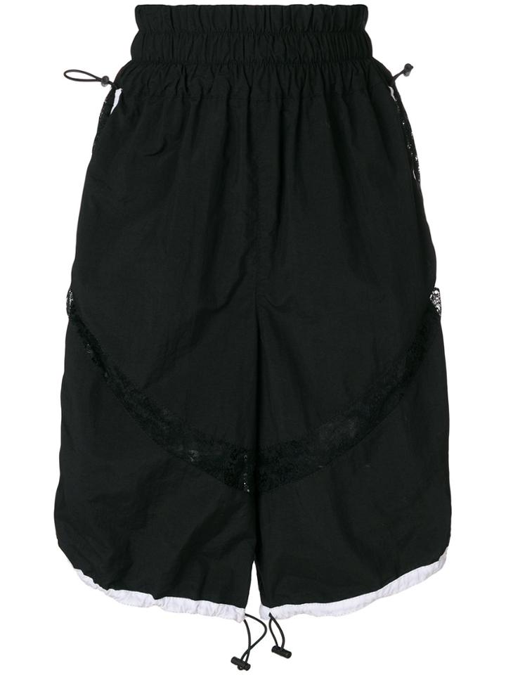 Almaz Lace Sports Shorts - Black