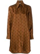 Fendi Ff Print Shirt Dress - Brown