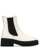 Marni Two Tone Chelsea Boots - White