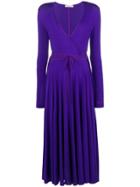 Nina Ricci Flaunty Flared Dress - Pink & Purple
