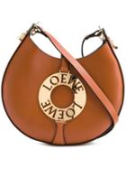 Loewe Small 'joyce' Crossbody Bag, Women's, Brown, Calf Leather/sheep Skin/shearling/gold Plated Brass