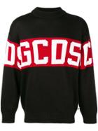 Gcds Logo Stripe Sweater - Black