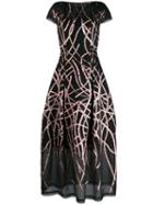 Talbot Runhof Glitter Detail Party Dress - Black