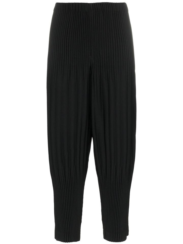 Homme Plissé Issey Miyake Cropped Relaxed Trousers - Black