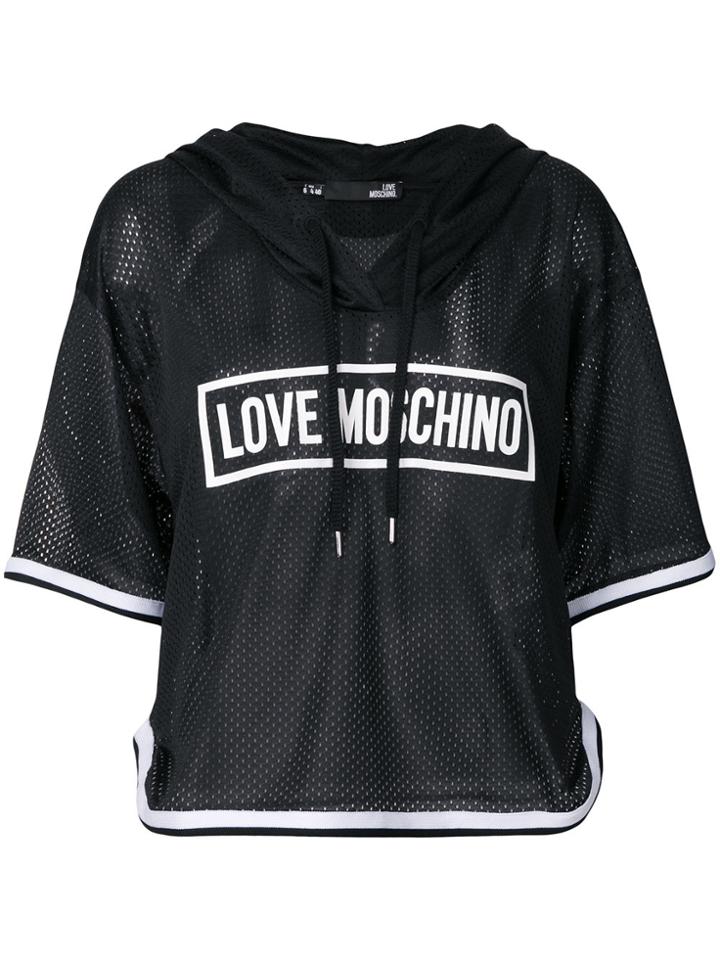 Love Moschino Hooded T-shirt - Black