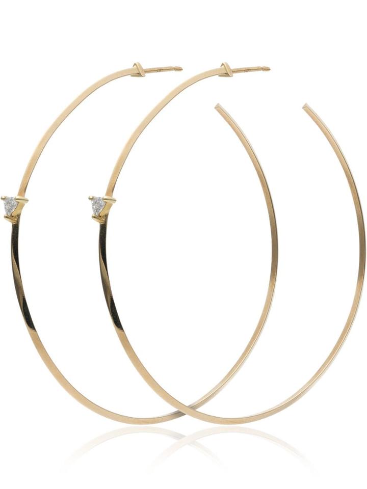 Lizzie Mandler Fine Jewelry Yellow Gold Diamond Hoop Earrings -