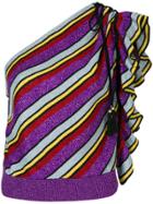 Philosophy Di Lorenzo Serafini Striped Ruffled Top - Multicolour