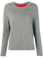 Chinti & Parker Contrast Back Panel Sweater - Grey
