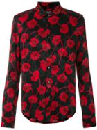 Garcons Infideles Floral Printed Shirt - Black