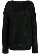 Twin-set Exposed Shoulder Jumper - Black