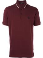 Dolce & Gabbana Embroidered Crown Polo Shirt, Men's, Size: 44, Pink/purple, Cotton