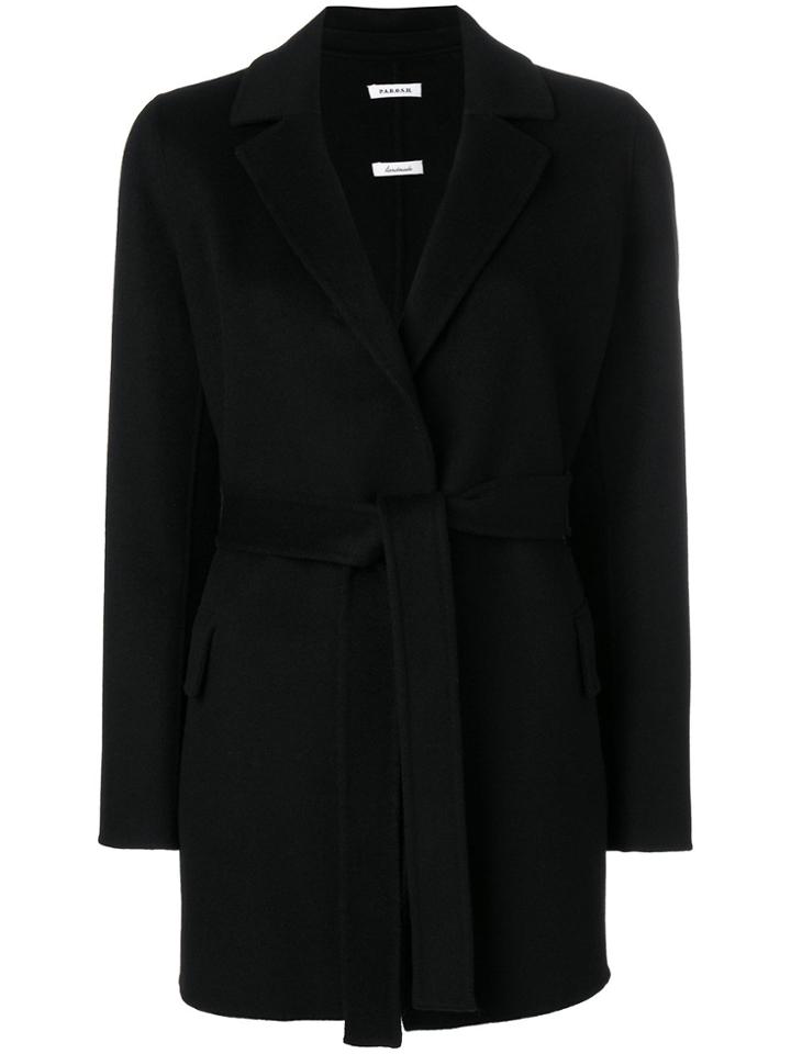 P.a.r.o.s.h. Fitted Tailored Coat - Black
