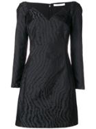 Givenchy Geometric Neckline Mini Dress - Black