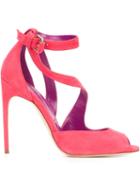 Brian Atwood Peep Toe Strappy Sandals