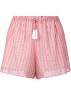 Zimmermann Striped Shorts, Women's, Size: 0, Red, Cotton