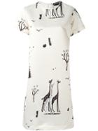 Rochas Giraffe Print Boxy Dress