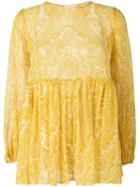 Zimmermann Flared Paisley Blouse - Yellow