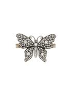 Gucci Crystal-embellished Butterfly Palm Bracelet - Metallic